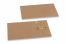 Koperty z guzikami - 110 x 220 mm, brązowy | PIT Packaging.pl | Krainakopert