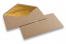 Koperty z papieru kraft z wyściółką 110 x 220 (EA 5/6) - złoty | PIT Packaging.pl | Krainakopert