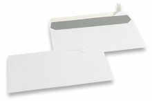 Koperty papierowe białe, 110 x 220 mm (DL), gram. 80, zamknięcie na pasek, masa jednej koperty około 4 g. | PIT Packaging.pl | Krainakopert