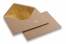 Koperty z papieru kraft z wyściółką 114 x 162 (C6) - złoty | PIT Packaging.pl | Krainakopert