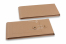 Koperty z guzikami - 110 x 220 x 25 mm, brązowy | PIT Packaging.pl | Krainakopert