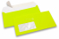 Neonowe koperty - żółty, z okienkiem 45 x 90 mm, położenie okienka 20 mm z lewo i 15 mm od dołu | PIT Packaging.pl | Krainakopert