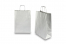 Papierowe torby ze skręcanym uchwytem - srebrny, 260 x 120 x 350 mm, 90 g | PIT Packaging.pl | Krainakopert