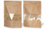 Stojące woreczki kraft z okienkiem - brązowy, 250 x 340 x 120 mm, 3000 ml | PIT Packaging.pl | Krainakopert