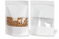 Stojące woreczki kraft z okienkiem - biały, 250 x 340 x 120 mm, 3000 ml | PIT Packaging.pl | Krainakopert
