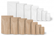 Stojące woreczki kraft - brązowy i biały | PIT Packaging.pl | Krainakopert