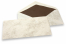 Marmurkowe koperty - 110 x 220 mm, brązowy marmur, wyściółką wewnętrzną brązowy | PIT Packaging.pl | Krainakopert