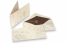 Marmurkowe koperty (96 x 181 mm) i kartek (90 x 173 mm) - brązowy marmur, wyściółką wewnętrzną brązowy | PIT Packaging.pl | Krainakopert
