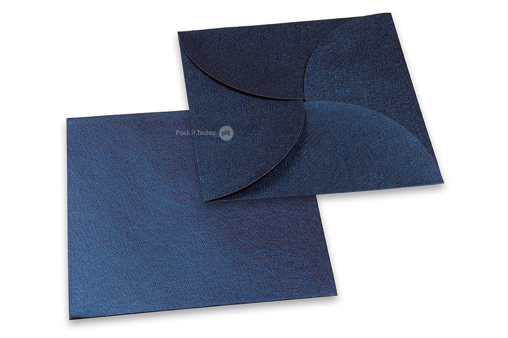Koperty w stylu pochette - Niebieski