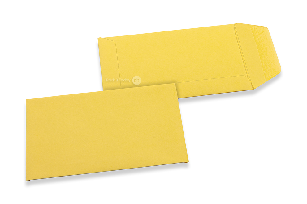 Torebki papierowe kolorowe - żółty słonecznikowy, 65 x 105 mm