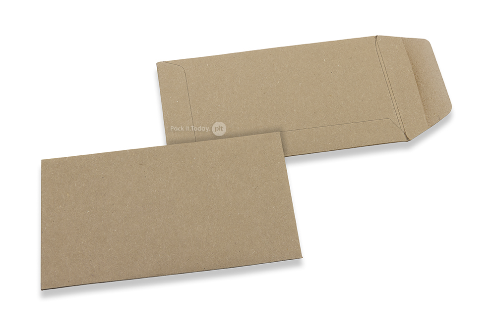 Torebki papierowe kolorowe - brązowy papier Kraft, 65 x 105 mm