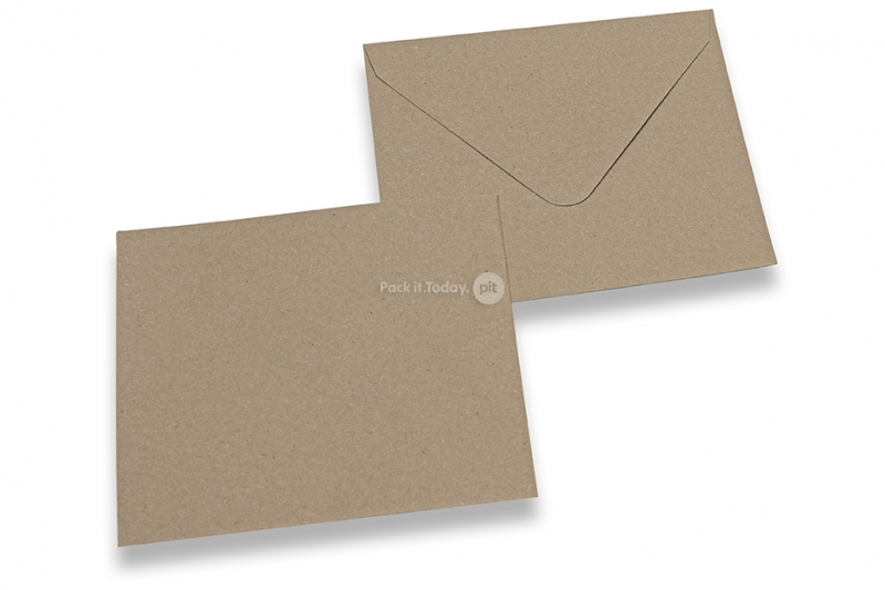 Koperty z papieru z recyklingu - 130 x 130 mm