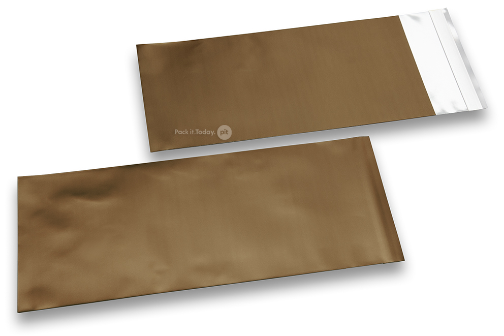 Koperty foliowe metalizowane matowe złote - 110 x 220 mm