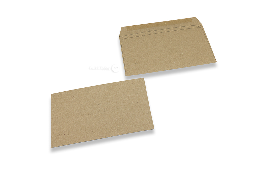 Koperty biurowe z papieru z recyklingu, 114 x 162 mm, C 6, klejone na mokro, gram. 70
