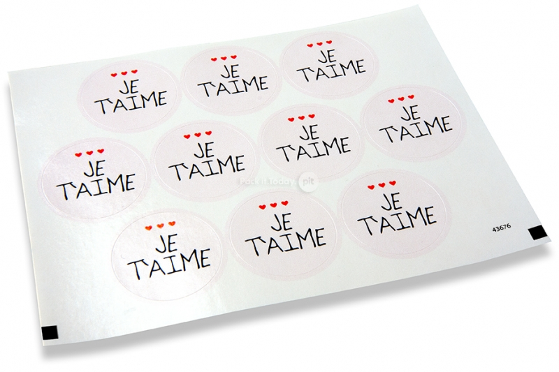 Naklejki związane z miłością - Je t'aime