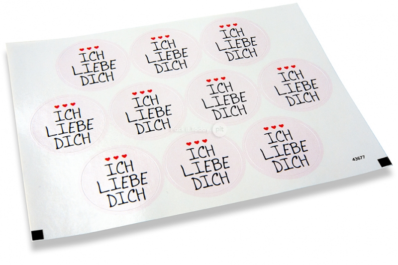 Naklejki związane z miłością - Ich liebe dich