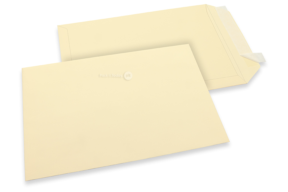 Koperty papierowe kolorowe - białe w odcieniu kości słoniowej, 229 x 324 mm 