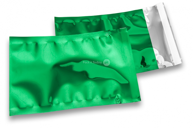 Koperty foliowe metalizowane zielony - 114 x 162 mm