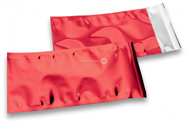 Koperty foliowe metalizowane czerwony - 114 x 229 mm