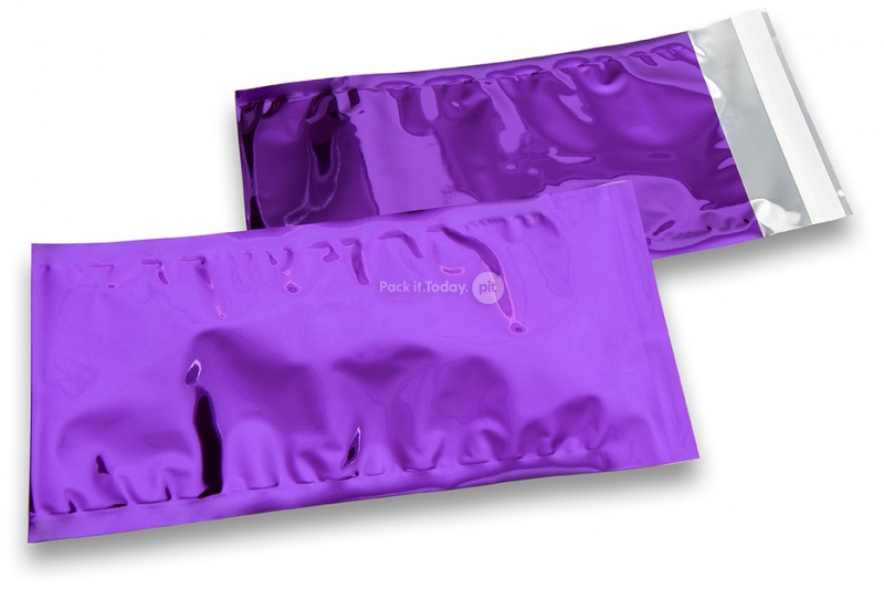 Koperty foliowe metalizowane fioletowy - 114 x 229 mm