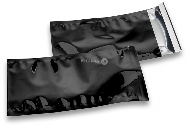 Koperty foliowe metalizowane czarny - 114 x 229 mm