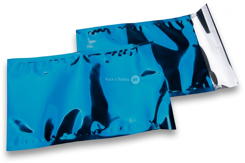Koperty foliowe metalizowane niebieski - 162 x 229 mm