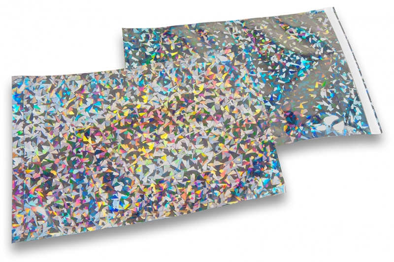 Koperty foliowe metalizowane holograficzny srebrny - 162 x 229 mm