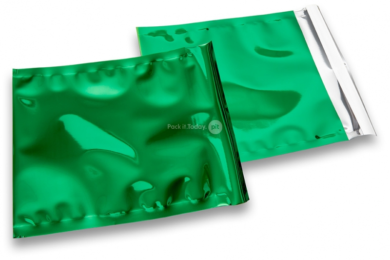 Koperty foliowe metalizowane zielony - 165 x 165 mm