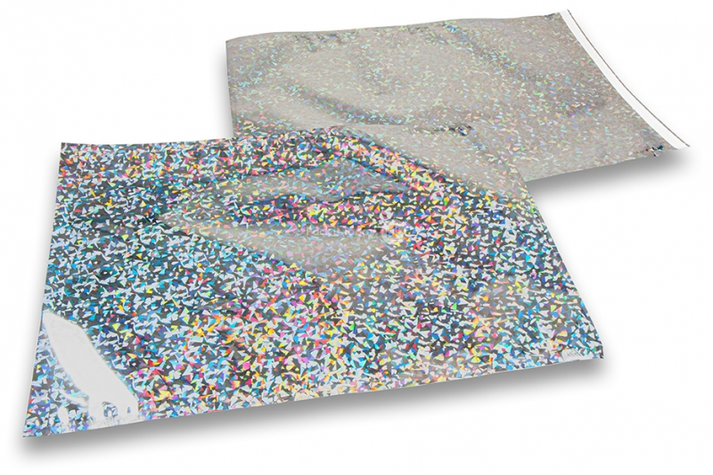 Koperty foliowe metalizowane holograficzny srebrny - 229 x 324 mm