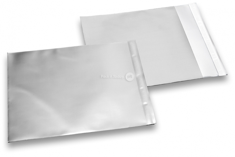 Koperty foliowe metalizowane matowe srebrne - 165 x 165 mm