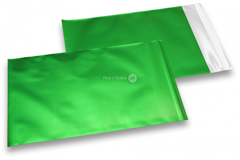 Koperty foliowe metalizowane matowe zielone - 180 x 250 mm