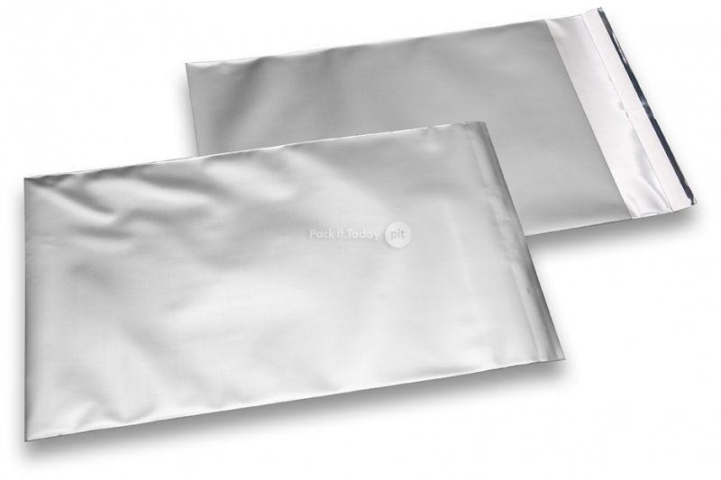 Koperty foliowe metalizowane matowe srebrne - 230 x 320 mm