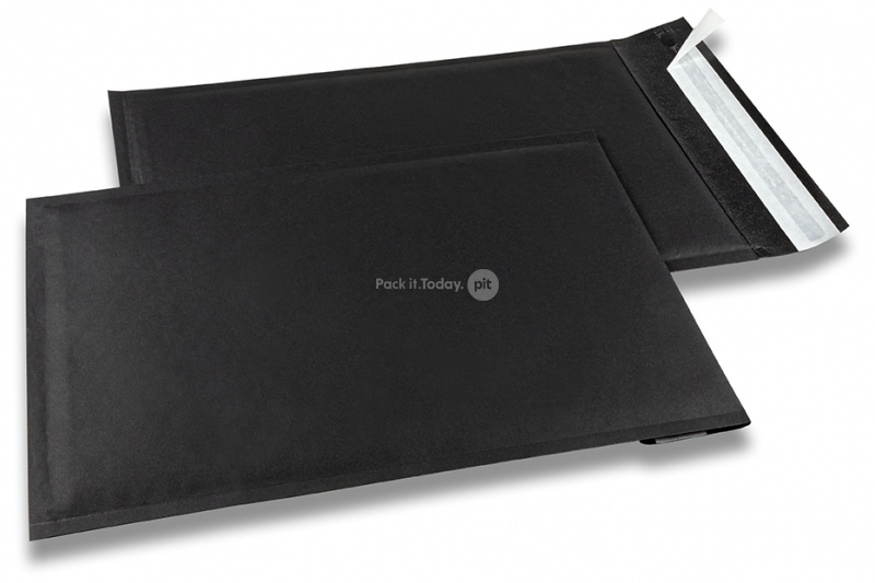 Papierowe koperty bąbelkowe czarne - 230 x 324 mm, 160 g