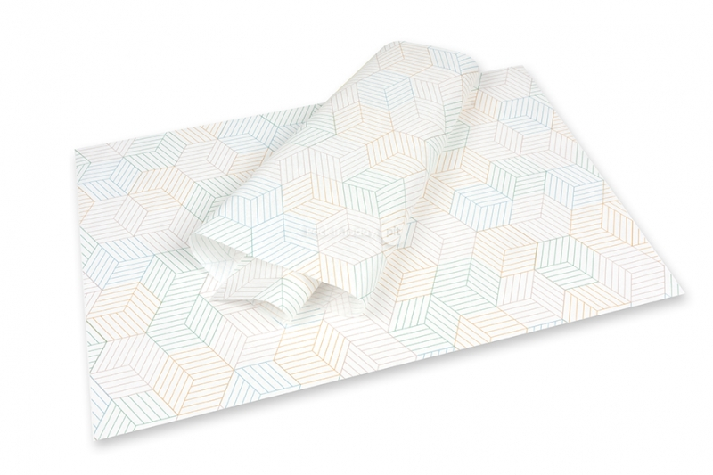 Papier prezentowy - kolorowe kostki