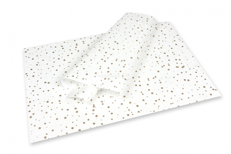 Papier prezentowy - kropki złote