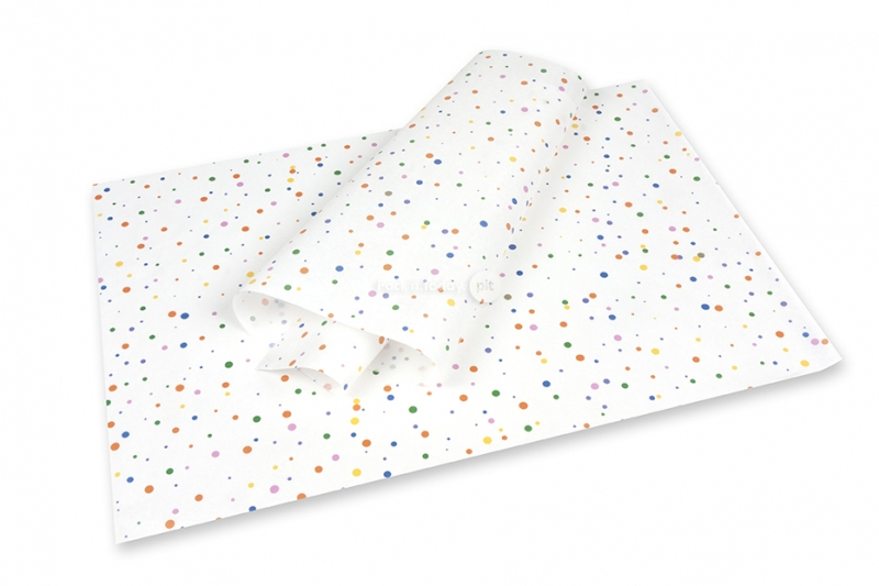 Papier prezentowy - kolorowe kropki