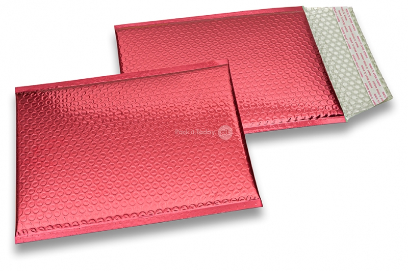 Koperty bąbelkowe ECO metalizowane - czerwony 180 x 250 mm