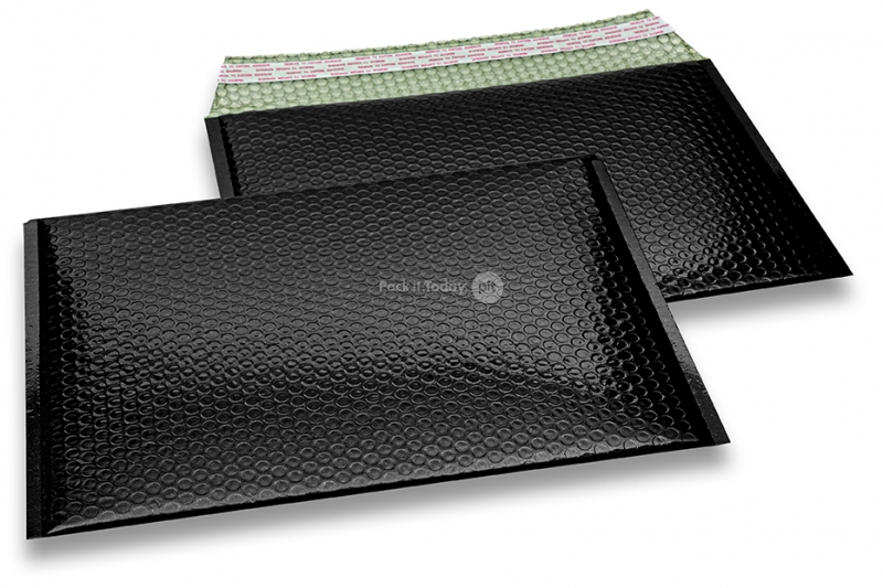 Koperty bąbelkowe ECO metalizowane - czarny 235 x 325 mm
