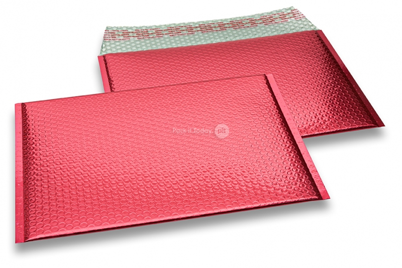 Koperty bąbelkowe ECO metalizowane - czerwony 235 x 325 mm