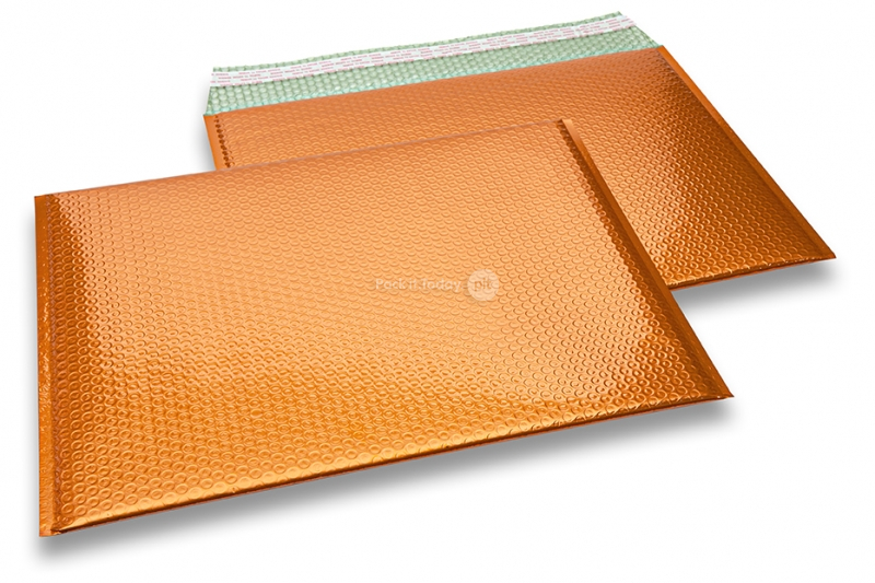 Koperty bąbelkowe ECO metalizowane - pomarańczowy 320 x 425 mm