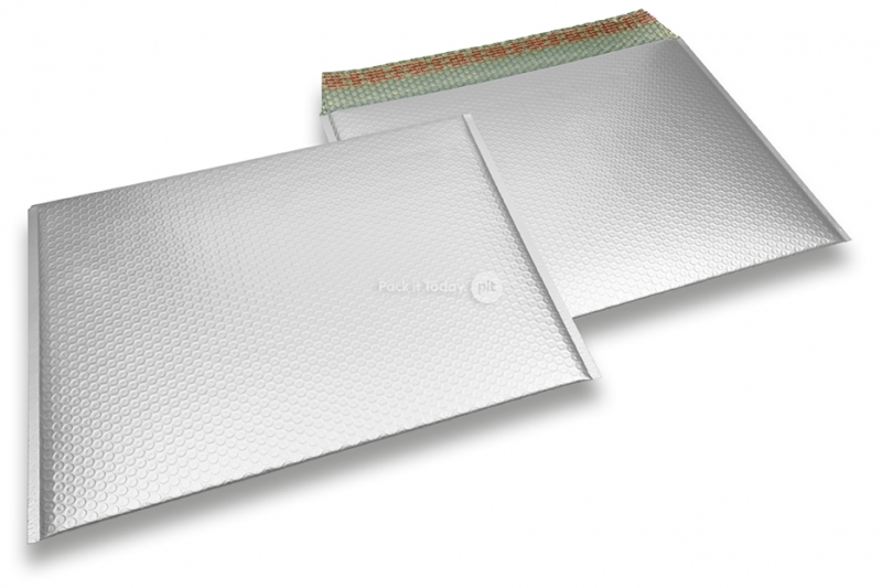 Koperty bąbelkowe ECO metaliczne matowe - srebrny 320 x 425 mm
