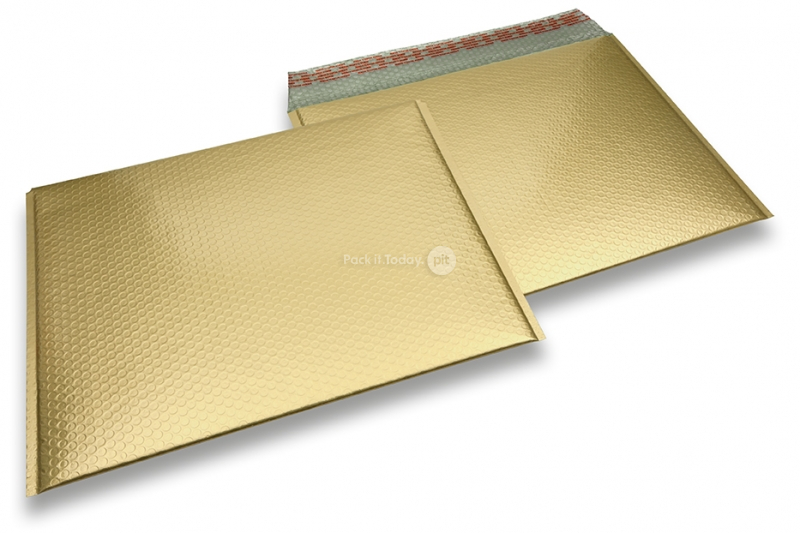 Koperty bąbelkowe ECO metaliczne matowe - złoty 320 x 425 mm