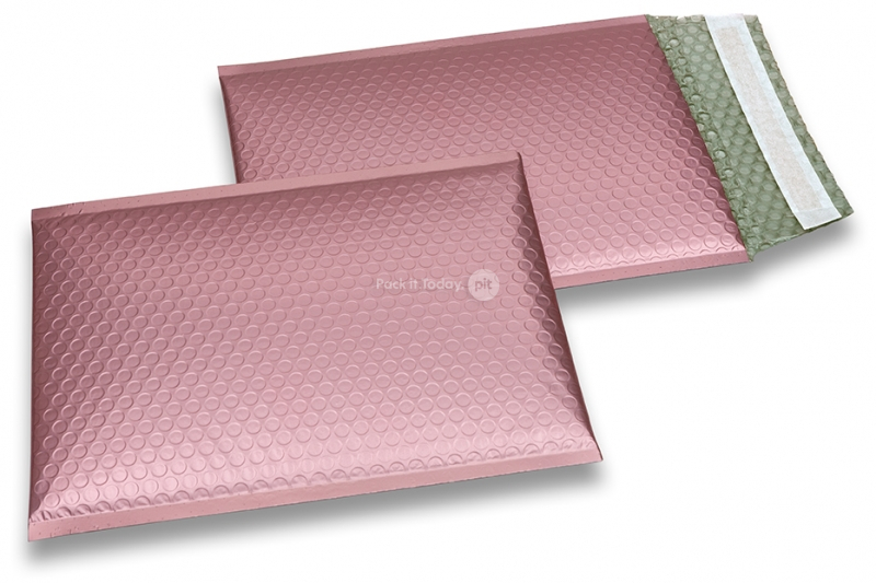 Koperty bąbelkowe ECO metaliczne matowe - różowe złoto 180 x 250 mm
