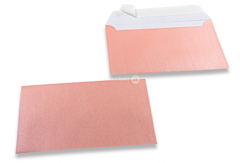 Koperty perłowe różowe pastelowe - 114 x 162 mm