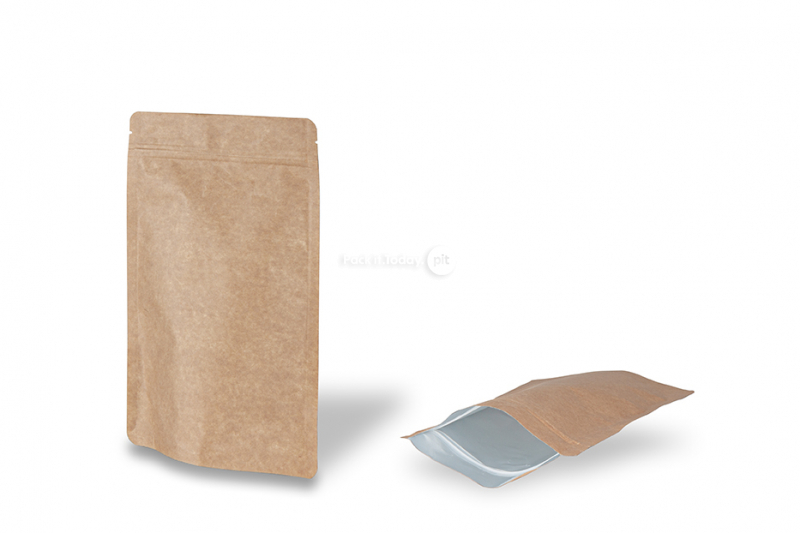 Stojące woreczki brązowy kraft - 160 x 270 x 80 mm, 750 ml