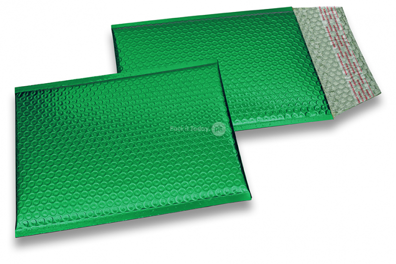 Koperty bąbelkowe ECO metalizowane - zielony 180 x 250 mm