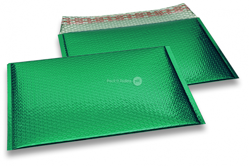 Koperty bąbelkowe ECO metalizowane - zielony 235 x 325 mm