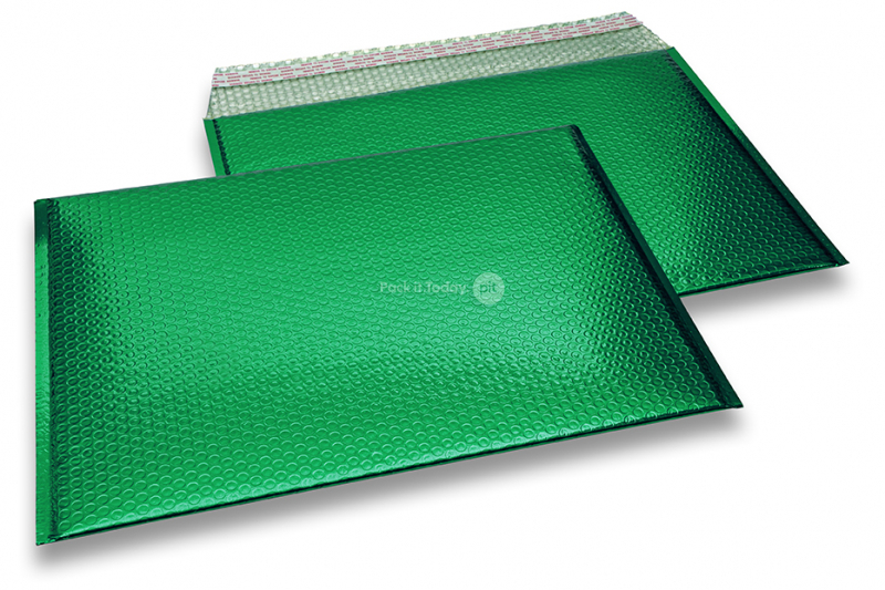 Koperty bąbelkowe ECO metalizowane - zielony 320 x 425 mm