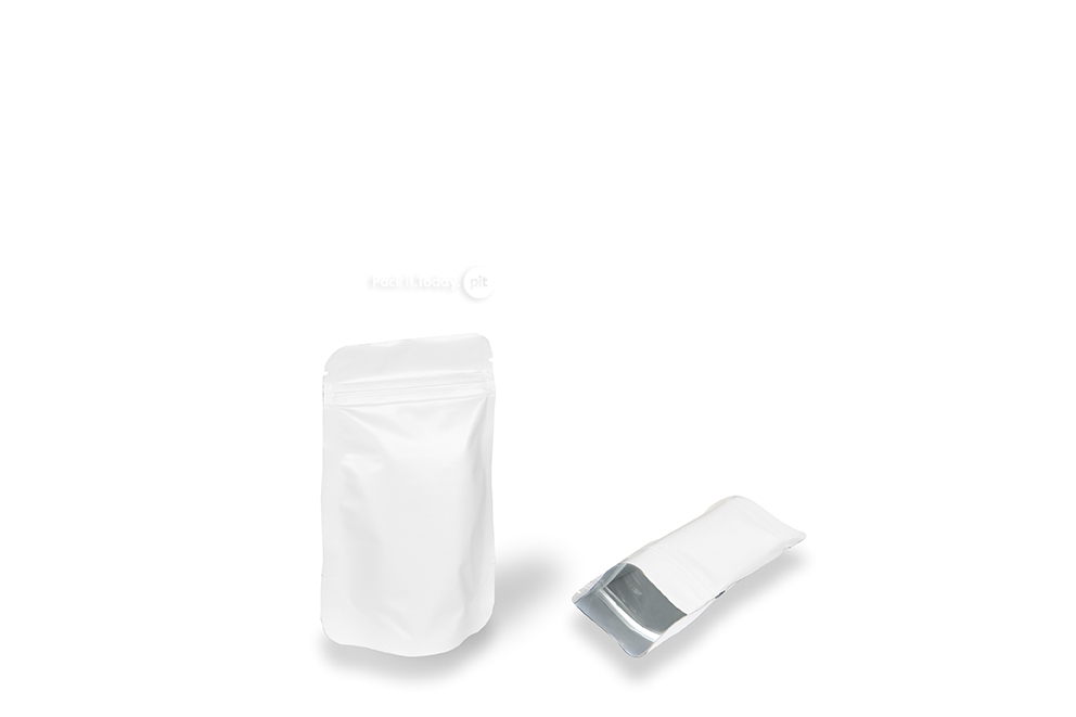 Stojące woreczki biały kraft - 85 x 145 x 50 mm, 100 ml