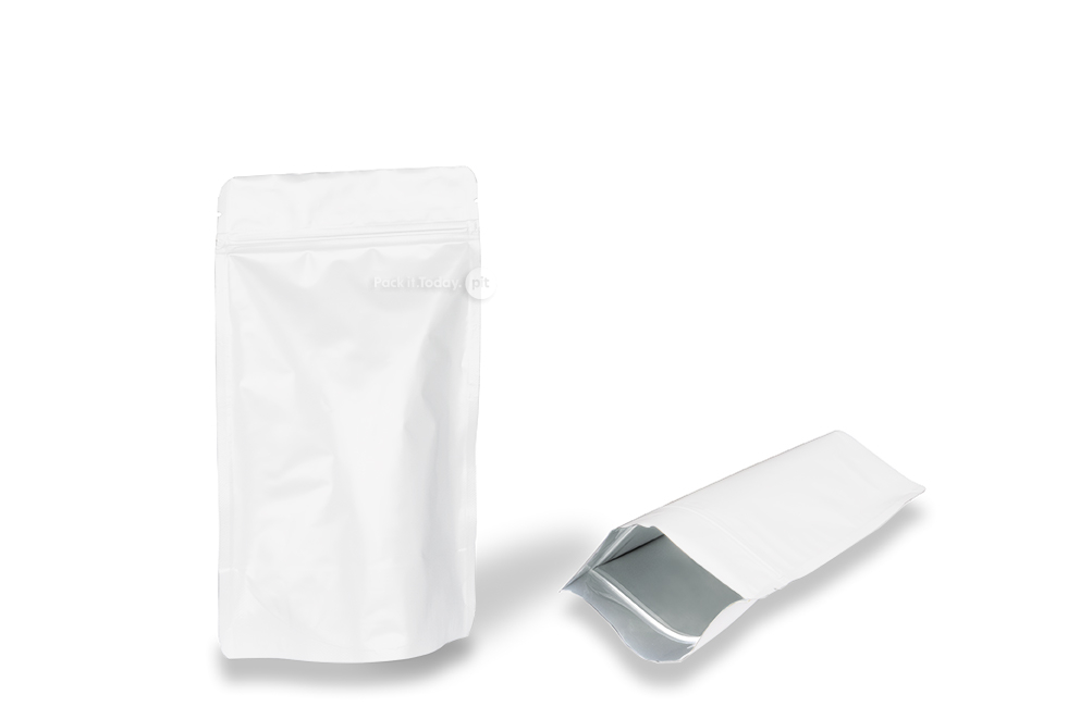 Stojące woreczki biały kraft - 160 x 270 x 80 mm, 750 ml
